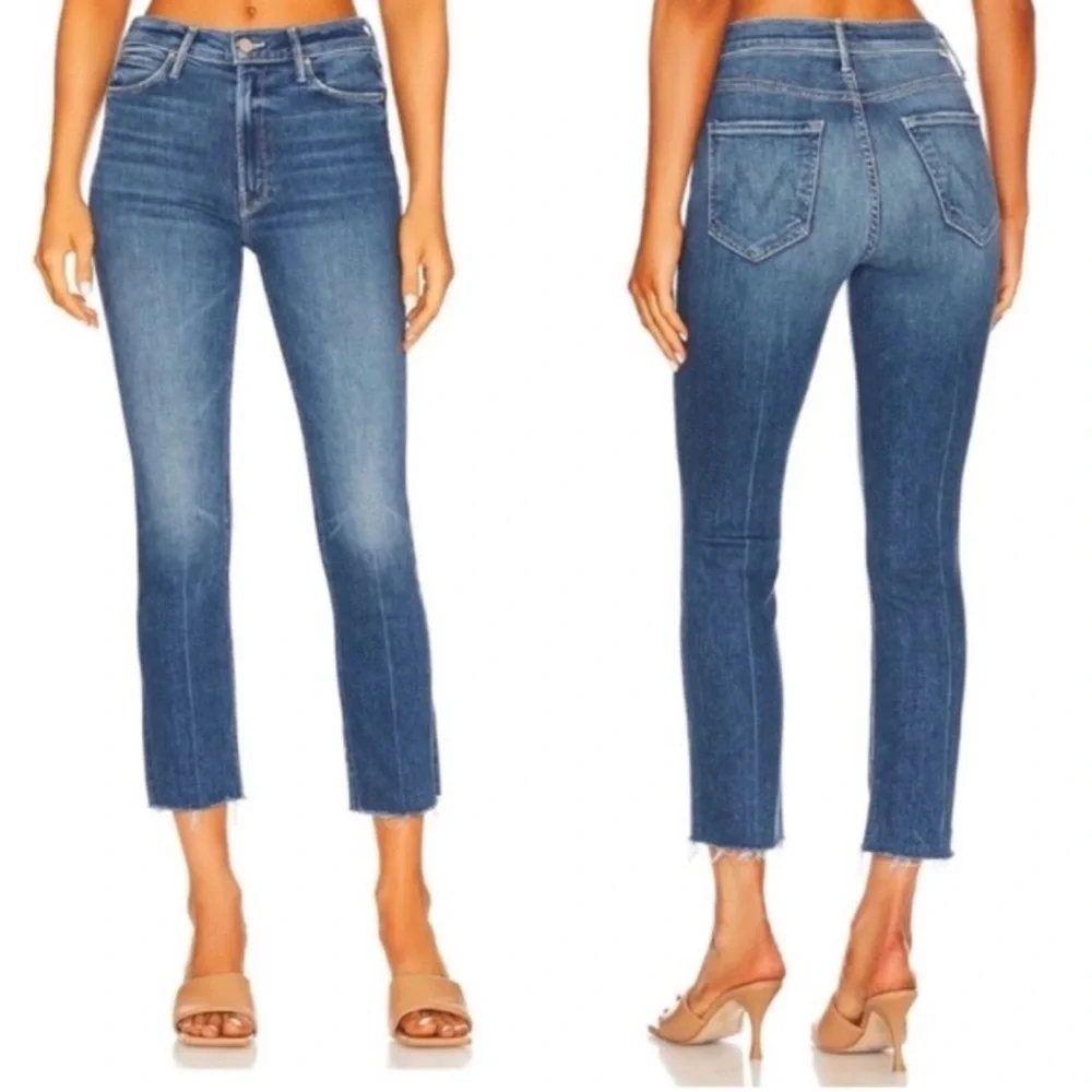 MOTHER Mid Rise Dazzler Ankle Fray 25 Opposites Attract Stretch Retail $238 - Picture 1 of 10
